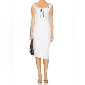 Majorelle Carmen Eyelet Midi dress
